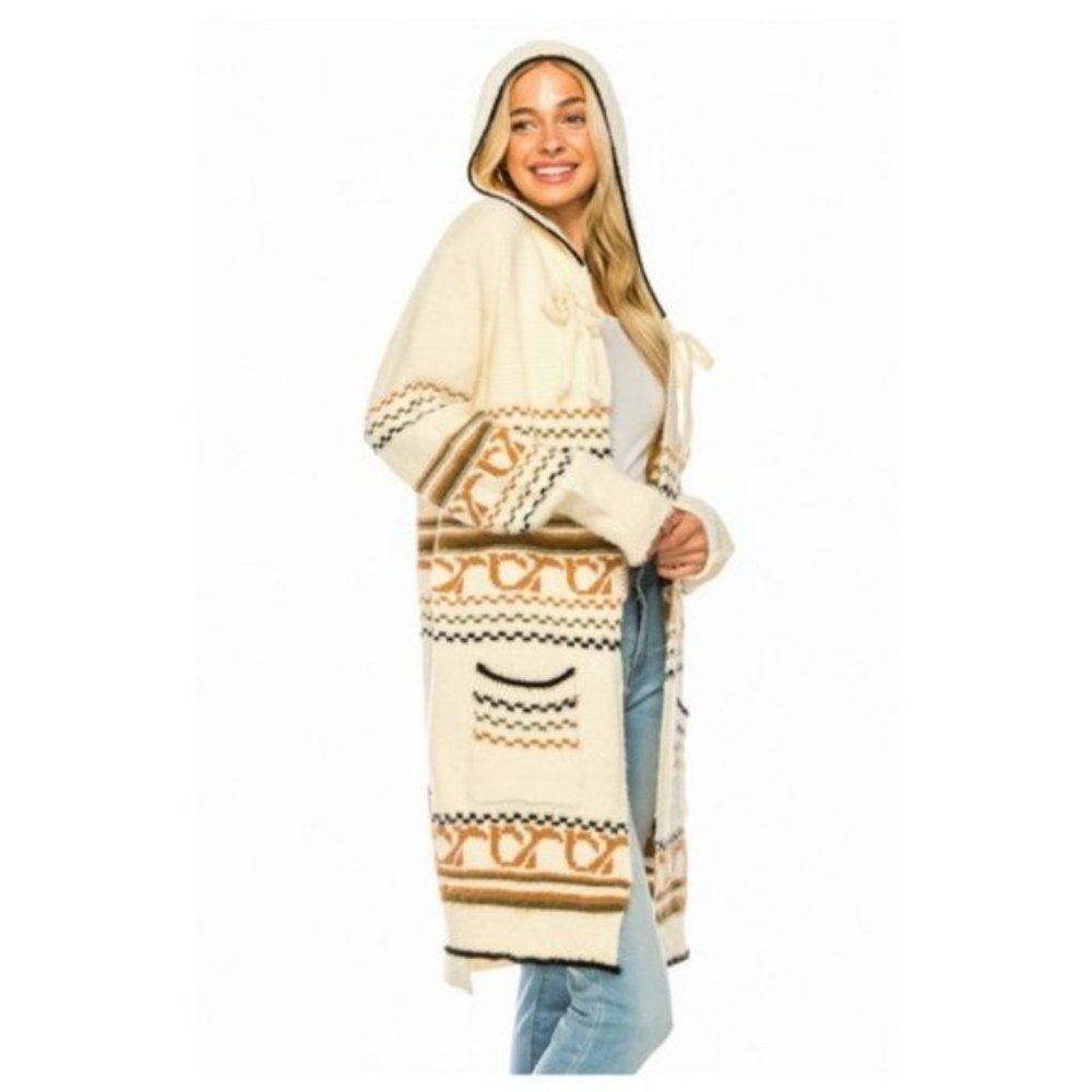 🆕Tribal Hooded Cardigan Sweater